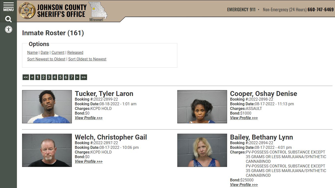 Inmate Roster - Current Inmates Booking Date Descending - Johnson ...