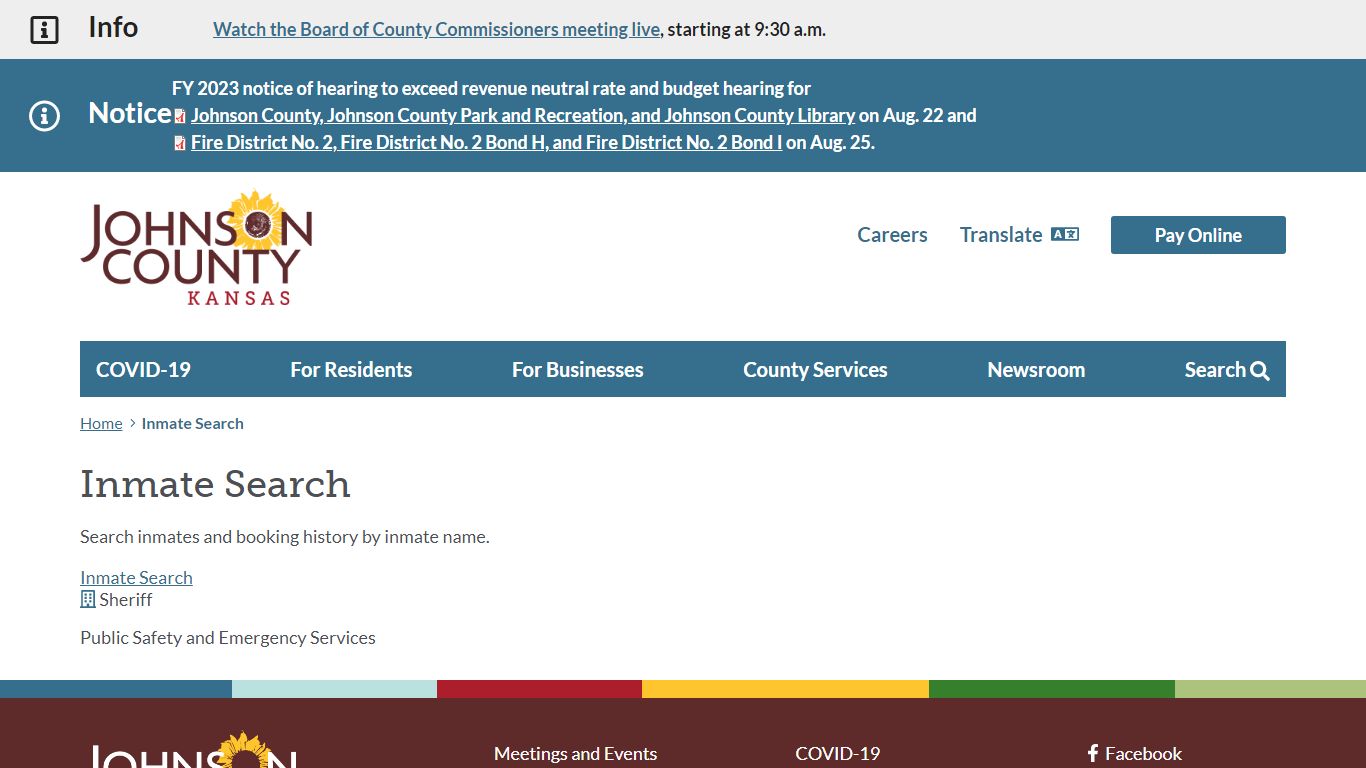Inmate Search | Johnson County Kansas